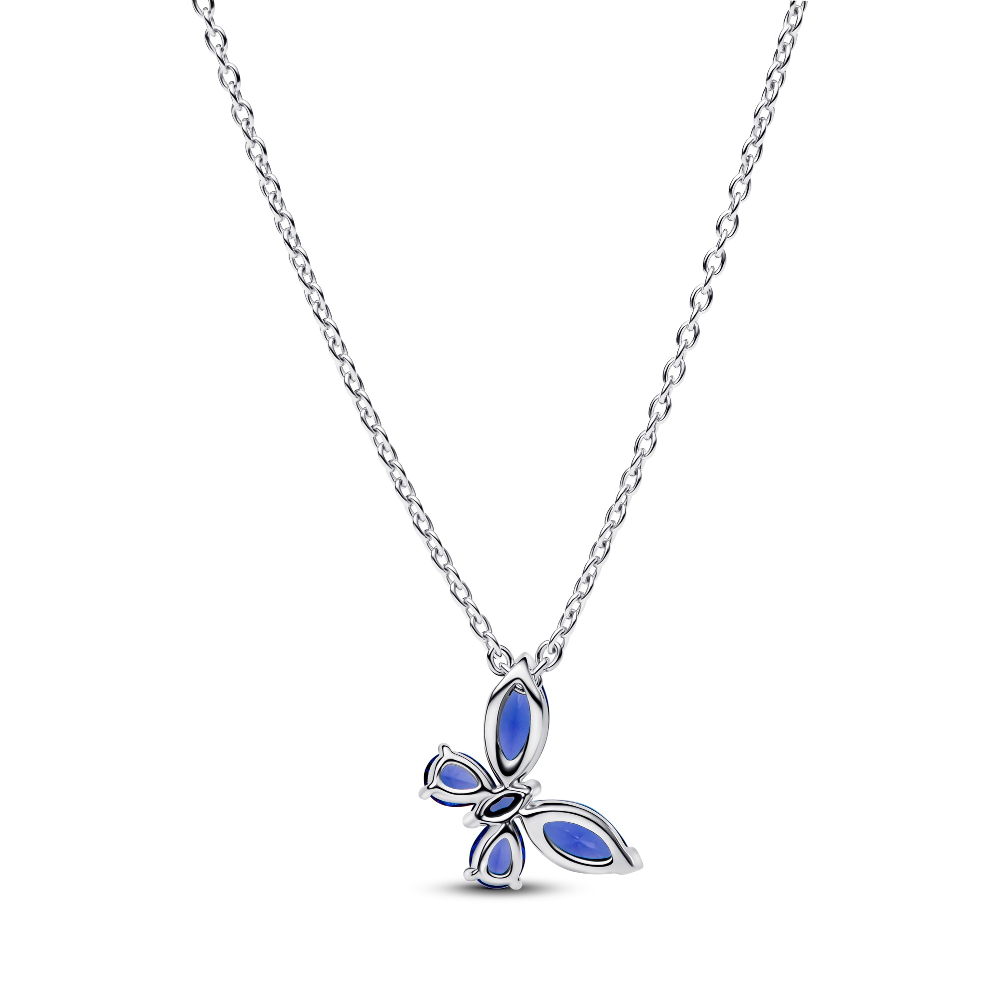Pandora Schmetterling Anhänger Halskette - Sterling Silber - Steinmix Blau - 45 cm – Ansicht 3