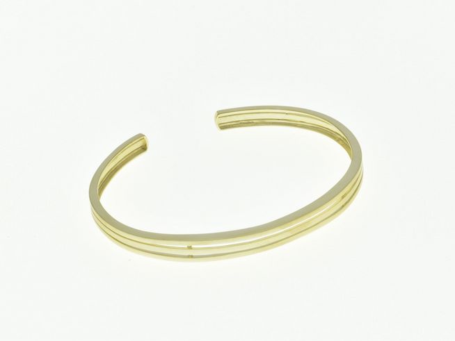 304561-0 Cool Armreifen aus Sterling Silber, gelbgold vergoldet, mit einer Länge von 18 cm, Hersteller: Juwelier Harnisch, elegant und modern, geeignet für jeden Anlass.