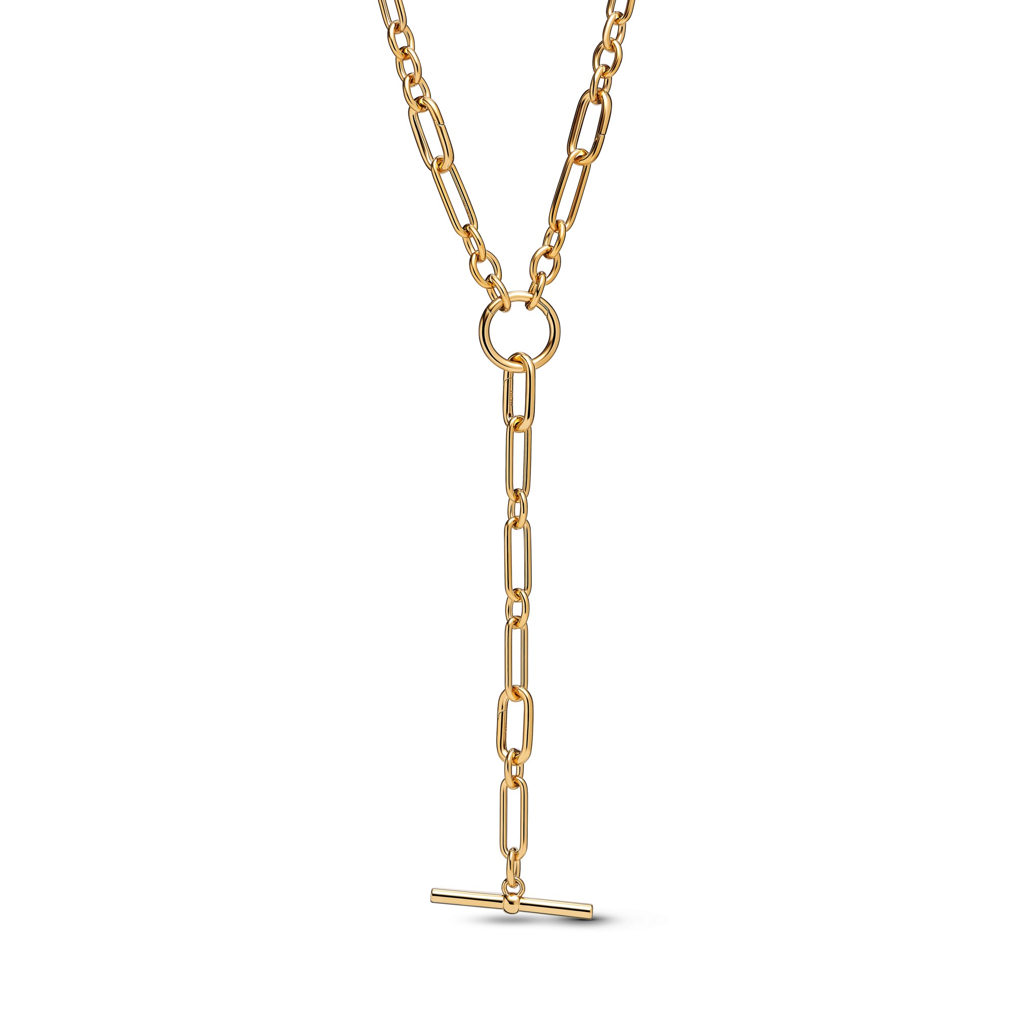 Pandora ME - Y-Gliederhalskette - Gelbgold Vergoldung - 45 cm – Ansicht 2