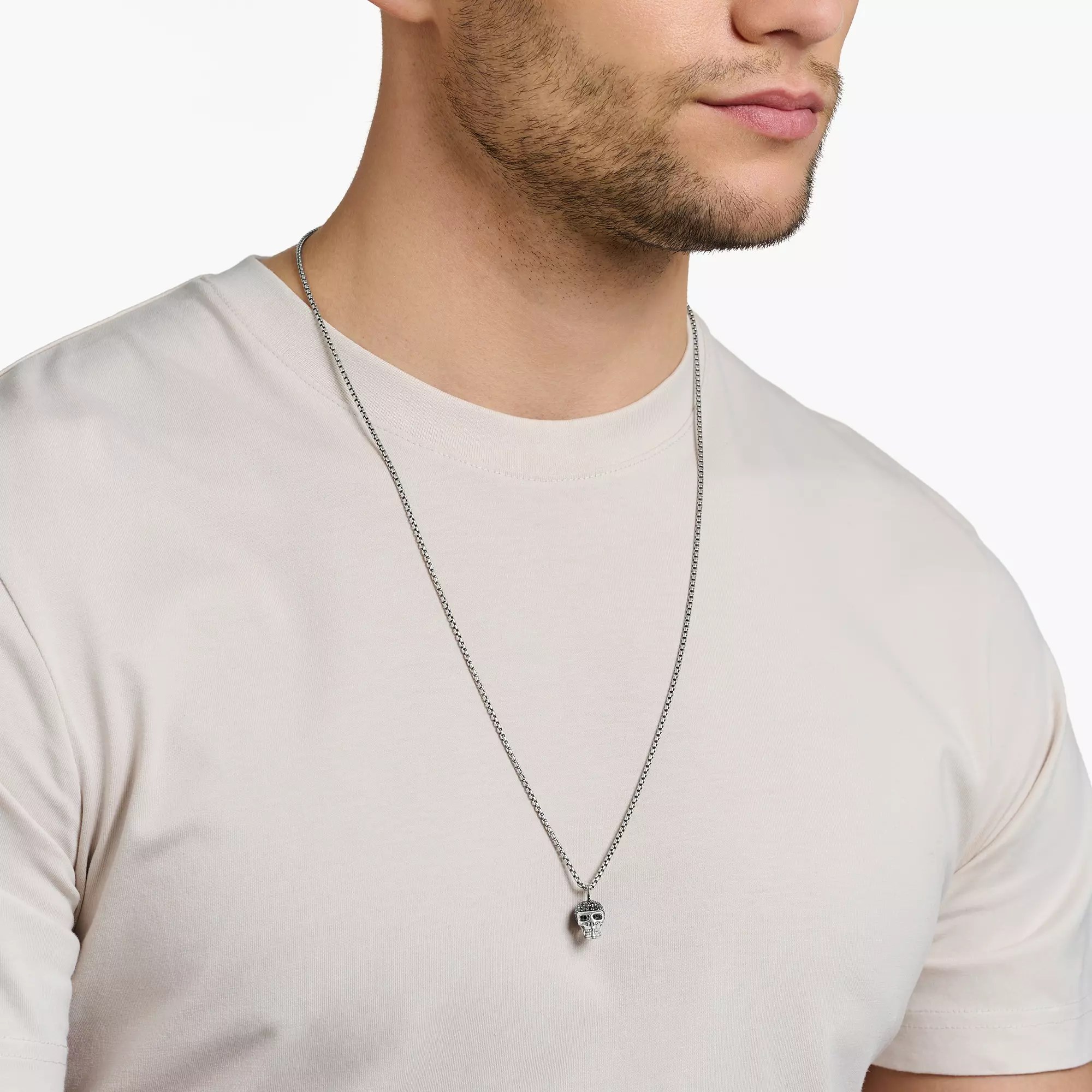Thomas Sabo Anhänger - Silber + Zirkonia - Totenkopf – Ansicht 2