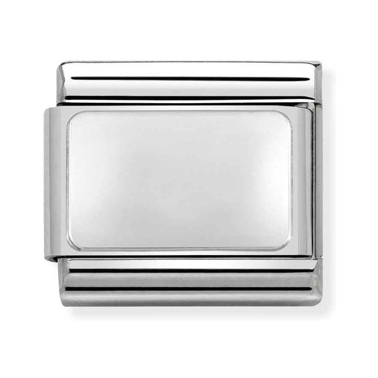 Nomination Composable Classic Charm Plakette gravierbar - Edelstahl, Sterling Silber