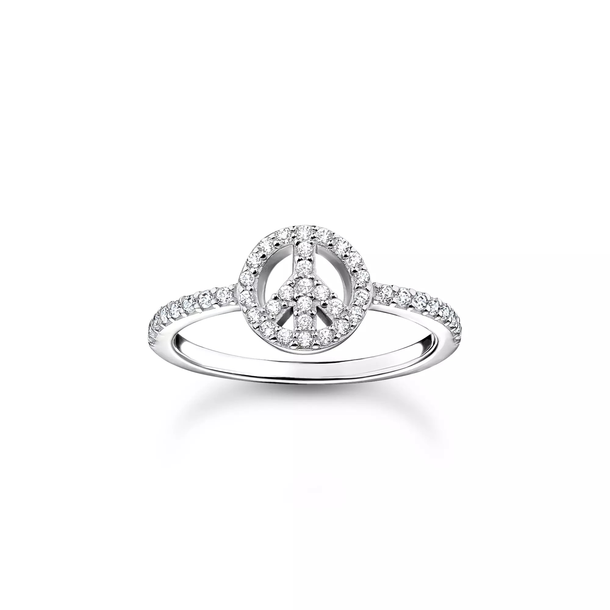 Thomas Sabo Ring Peace mit weißen Steinen silber – Zirkonia