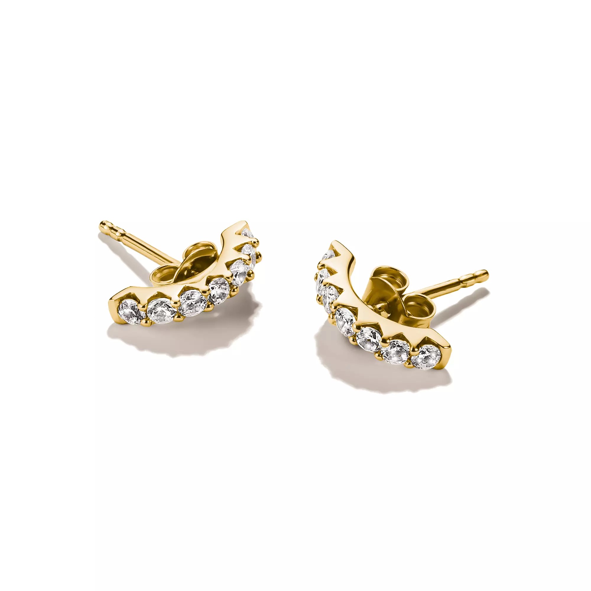 Thomas Sabo Ohrstecker mit weißem Zirkonia – vergoldet – 2,2 mm breit – Ansicht 3