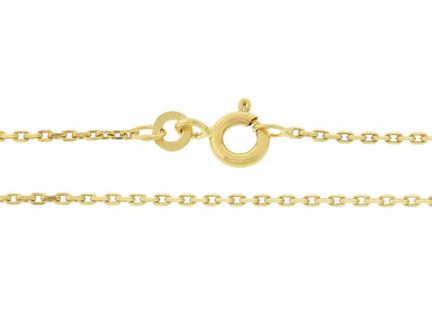47727-0 Ankerkette aus 333 Gold mit einer Länge von 42 cm und einer Stärke von 1,3 x 1,3 mm, ausgestattet mit einem Federringverschluss, hergestellt von Juwelier Harnisch.
