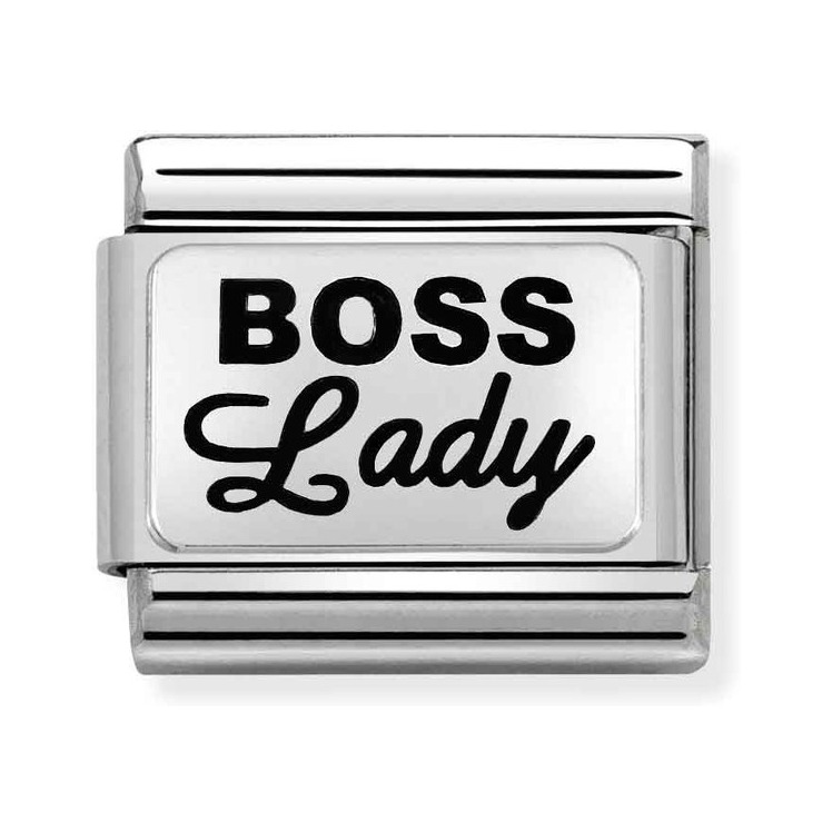 Nomination Composable Classic Charm Boss Lady - Edelstahl, Sterling Silber, Emaille