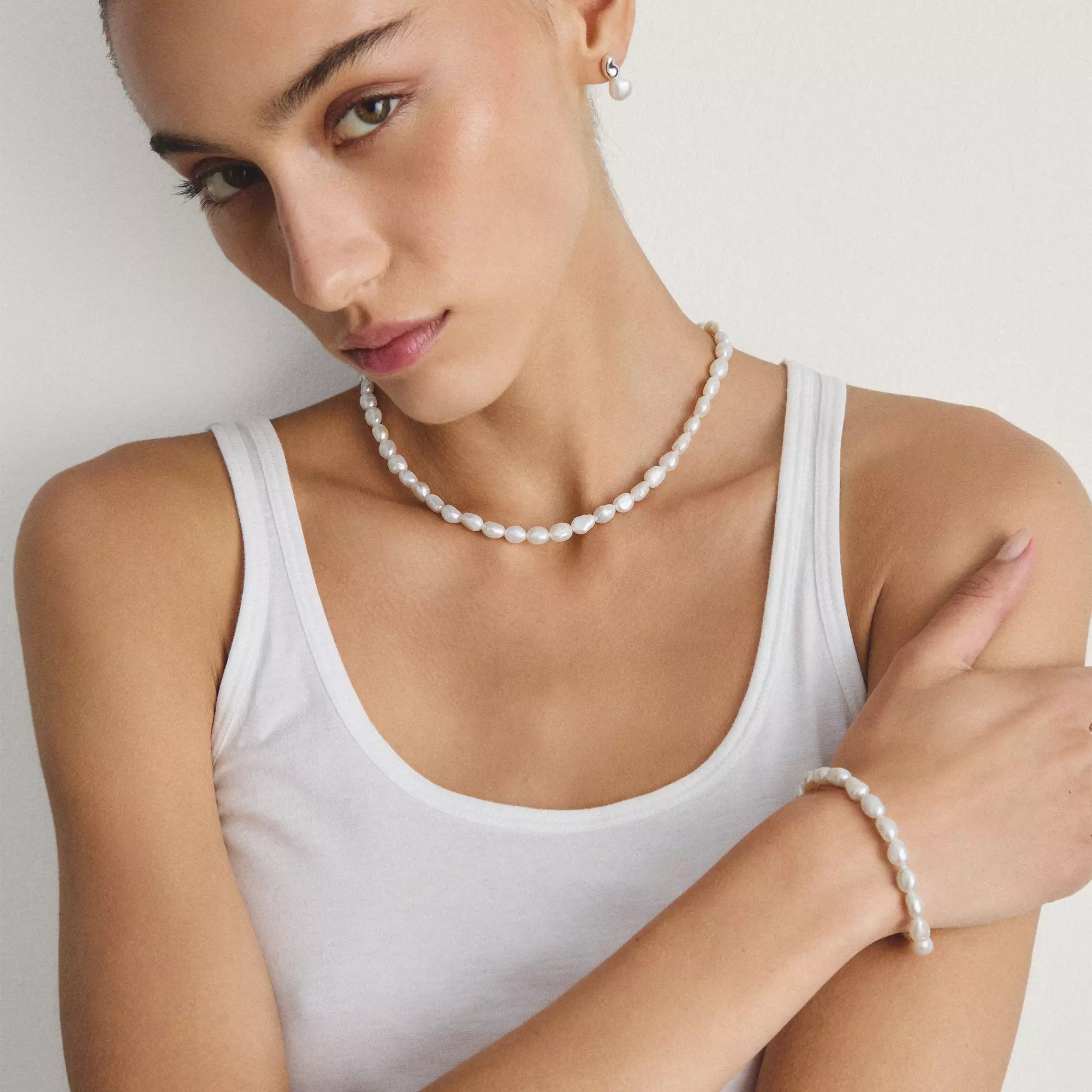 Thomas Sabo Perlenkette – Silber – 45 cm – Ansicht 5