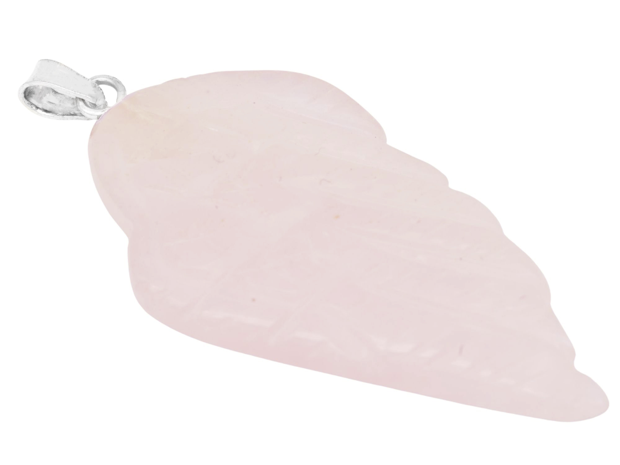 Anhänger Rosenquarz Flügel - Sterling Silber 925 - poliert - Rosenquarz Rosa