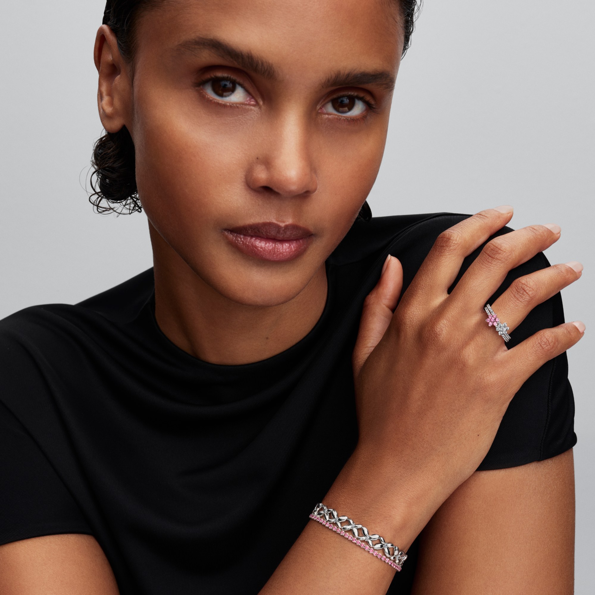 Pandora Funkelnde Blume Ring - Sterling Silber - Zirkonia – Ansicht 4