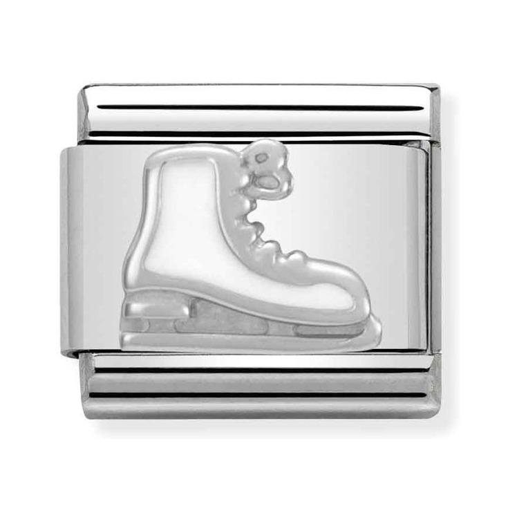 Nomination Composable Classic Charm SilverShine Rollschuh weiß - Edelstahl, Silber 925, Emaille