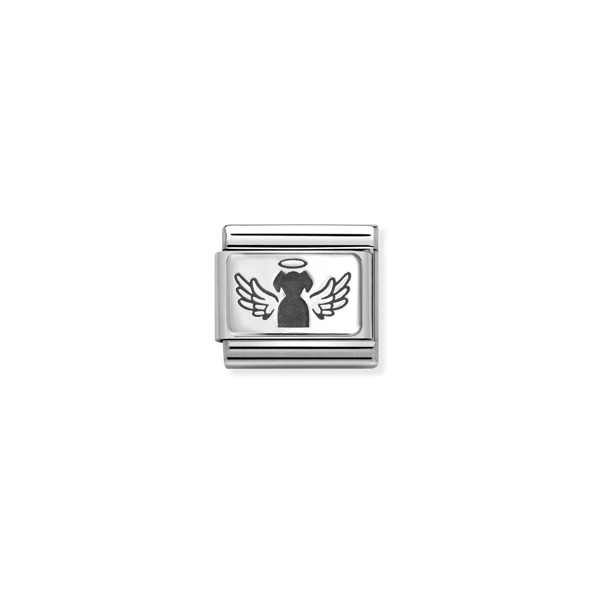 Nomination Composable Classic Charm Hundeengel - Edelstahl, Sterling Silber