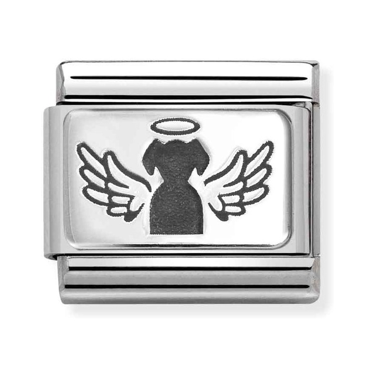Nomination Composable Classic Charm Hundeengel - Edelstahl, Sterling Silber