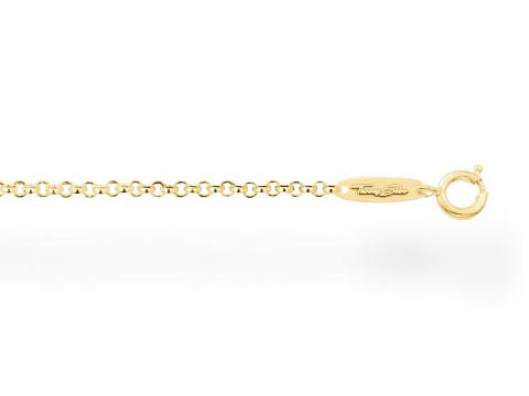 Erbskette von Thomas Sabo in 70 cm Länge, aus Silber vergoldet in Gelbgold, ohne Anhänger, mit edlem Design und sicherem Verschluss. Perfect für elegante Looks.