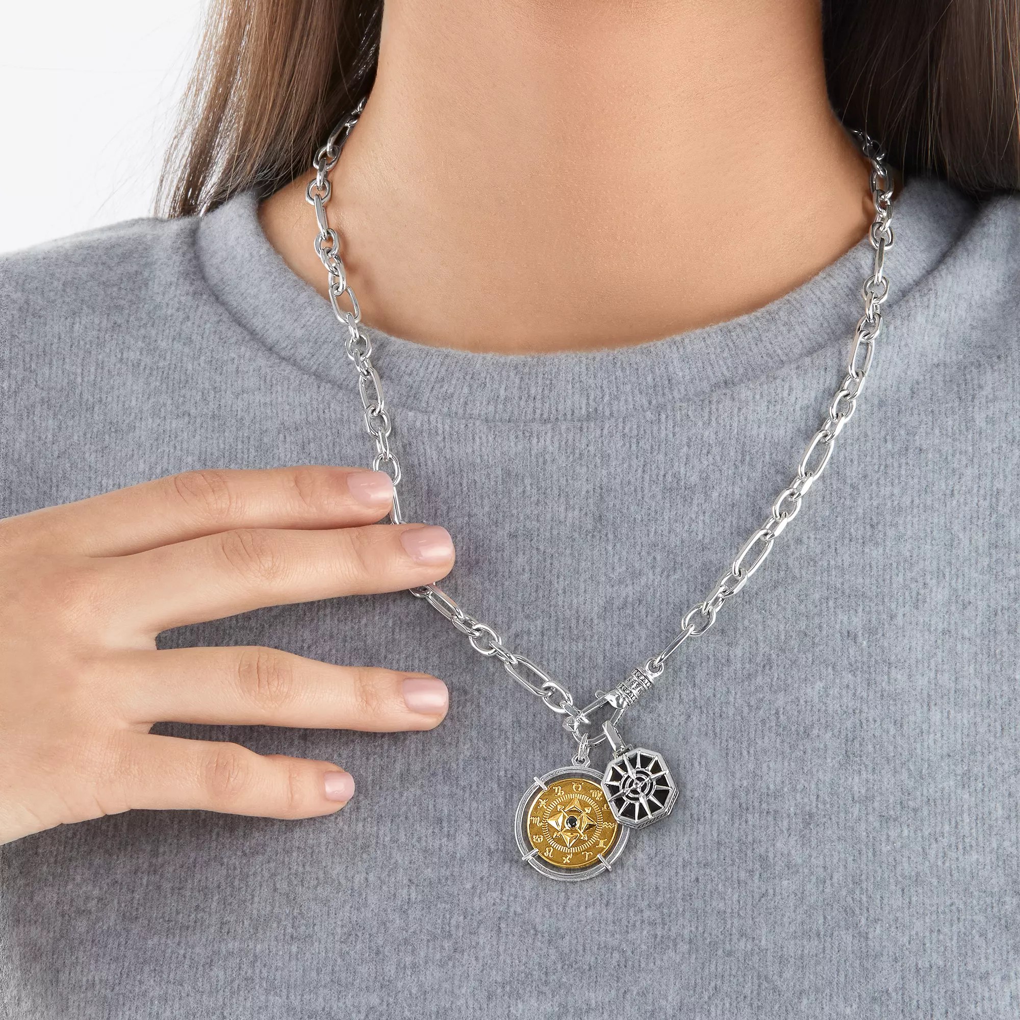 Thomas Sabo Anhänger - Sterling Silber - geschw. + Onyx + Zirkonia schwarz – Ansicht 3