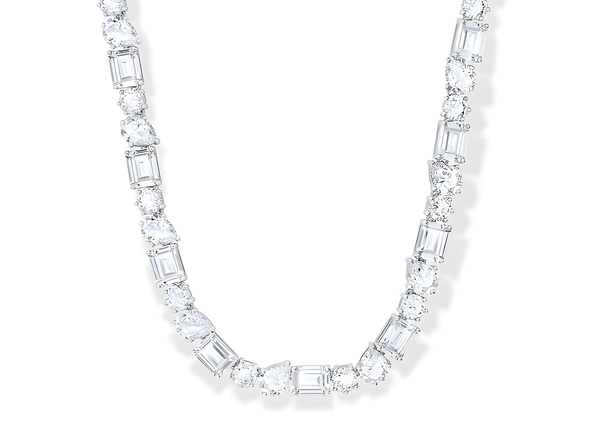 Elegante Thomas Sabo Kette KE2196-051-14-L42V aus Silber mit weißen Zirkonia. 42 cm lang, funkelnde Steine in glamourösem Design für besondere Anlässe.