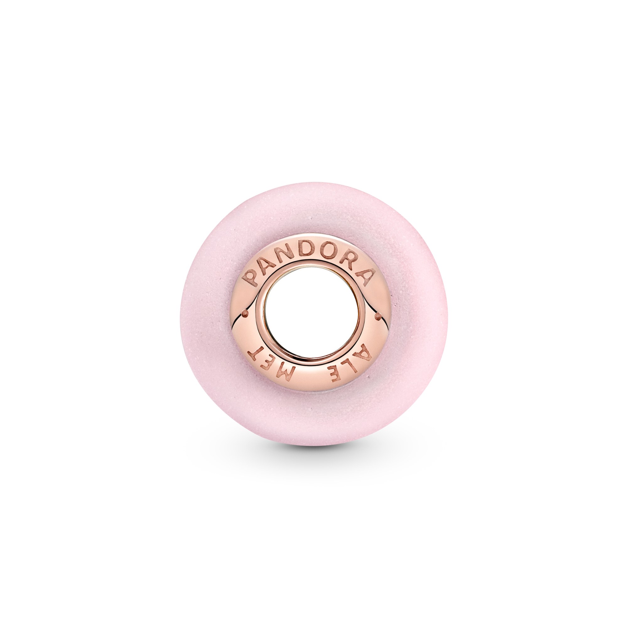 Pandora Rosé Mattrosa Muranoglas-Anhänger – Ansicht 2