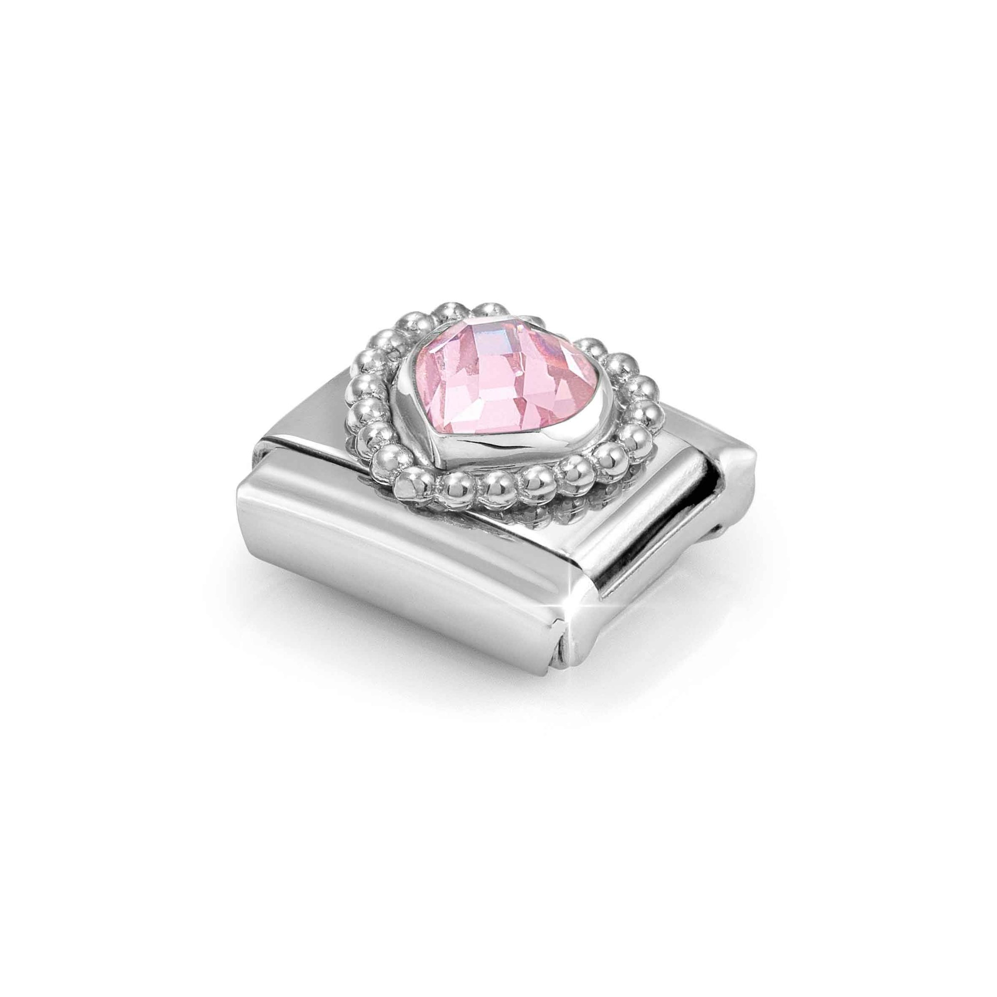 Nomination Composable Classic Charm Herz Kugelfassung rosa - Edelstahl, Sterling Silber, Zirkonia – Ansicht 4