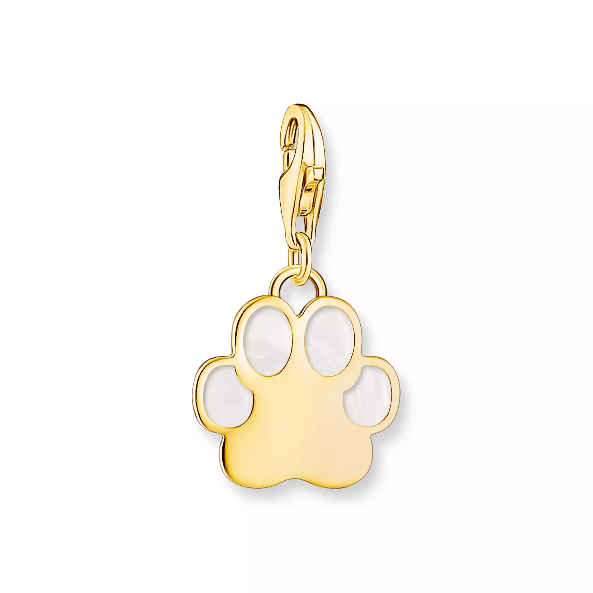 Thomas Sabo Charm-Anhänger - Pfoten - Silber Gelbgold verg. & Kaltemail