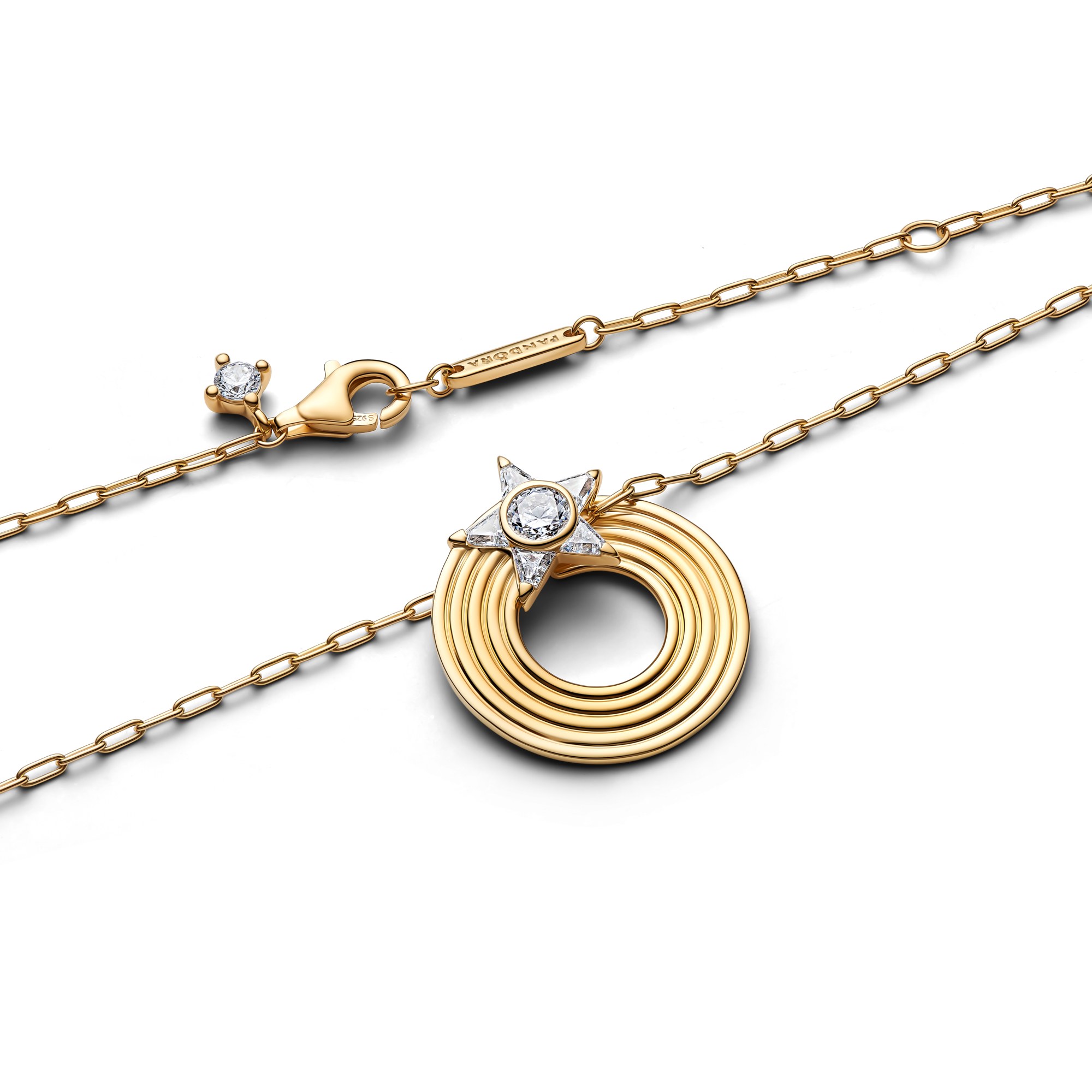 Pandora Timeless - Halskette Sternschnuppe - Gelbgold Vergoldung – Ansicht 3