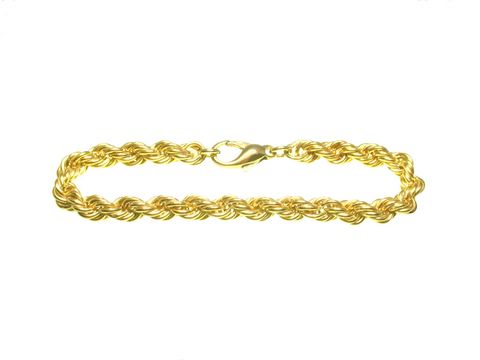 Kordel Muster Armband aus Gold 333, 19 cm lang, mit einer Breite von 6,3 mm, hergestellt von Juwelier Harnisch, elegantes Design und sichere Karabinerverschluss.