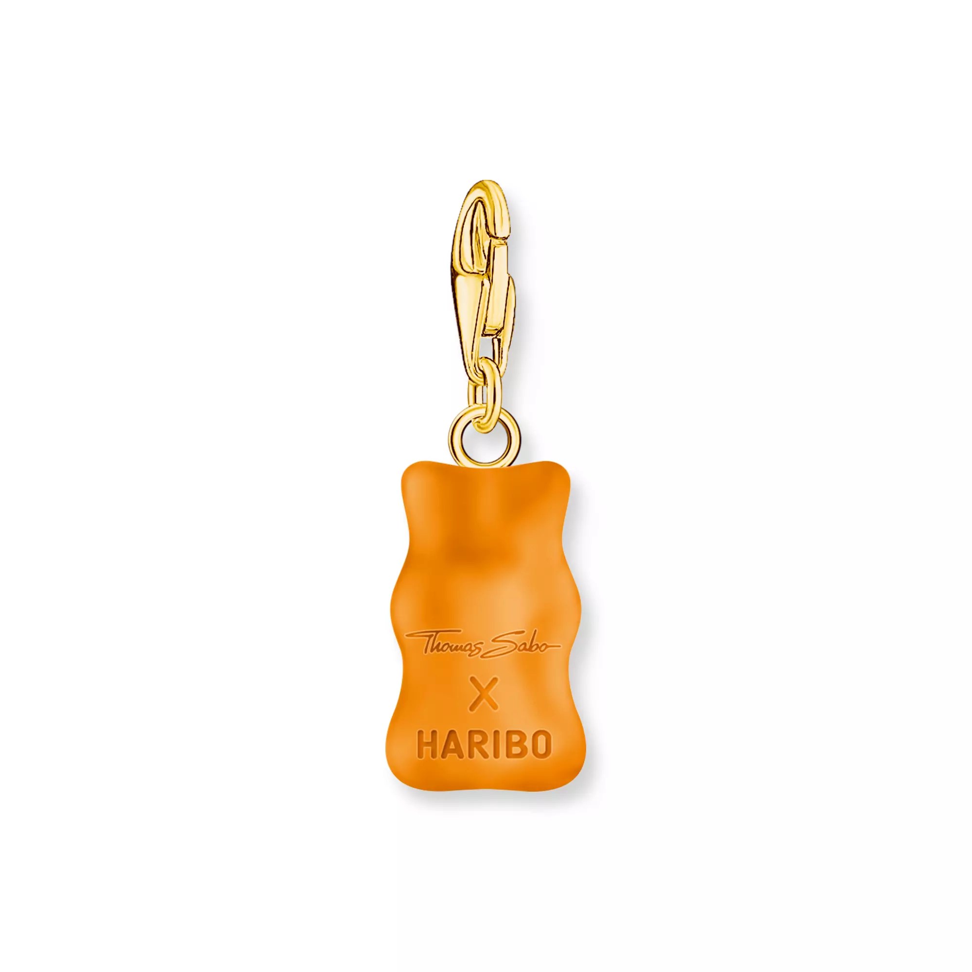 Thomas Sabo Charm-Anhänger HARIBO Gummibärchen - Goldbär - Silber Gelbgold verg. - Orange – Ansicht 3