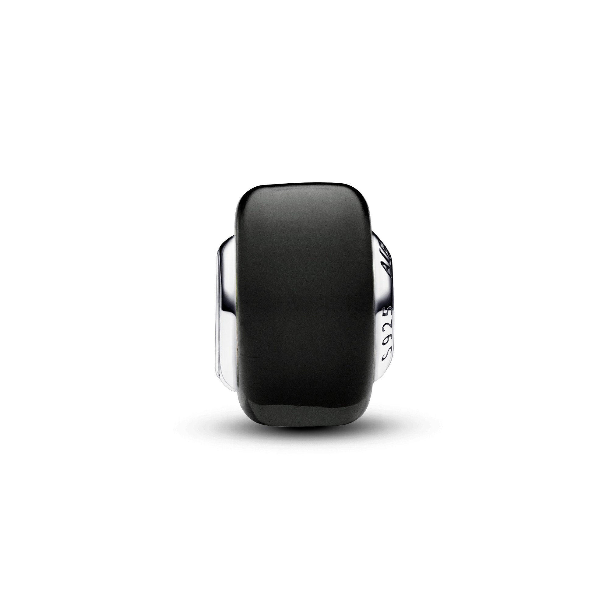 Pandora Schwarzes Murano-Glas Mini-Charm - Sterling Silber - Schwarz Ansicht 2 – Ansicht 2
