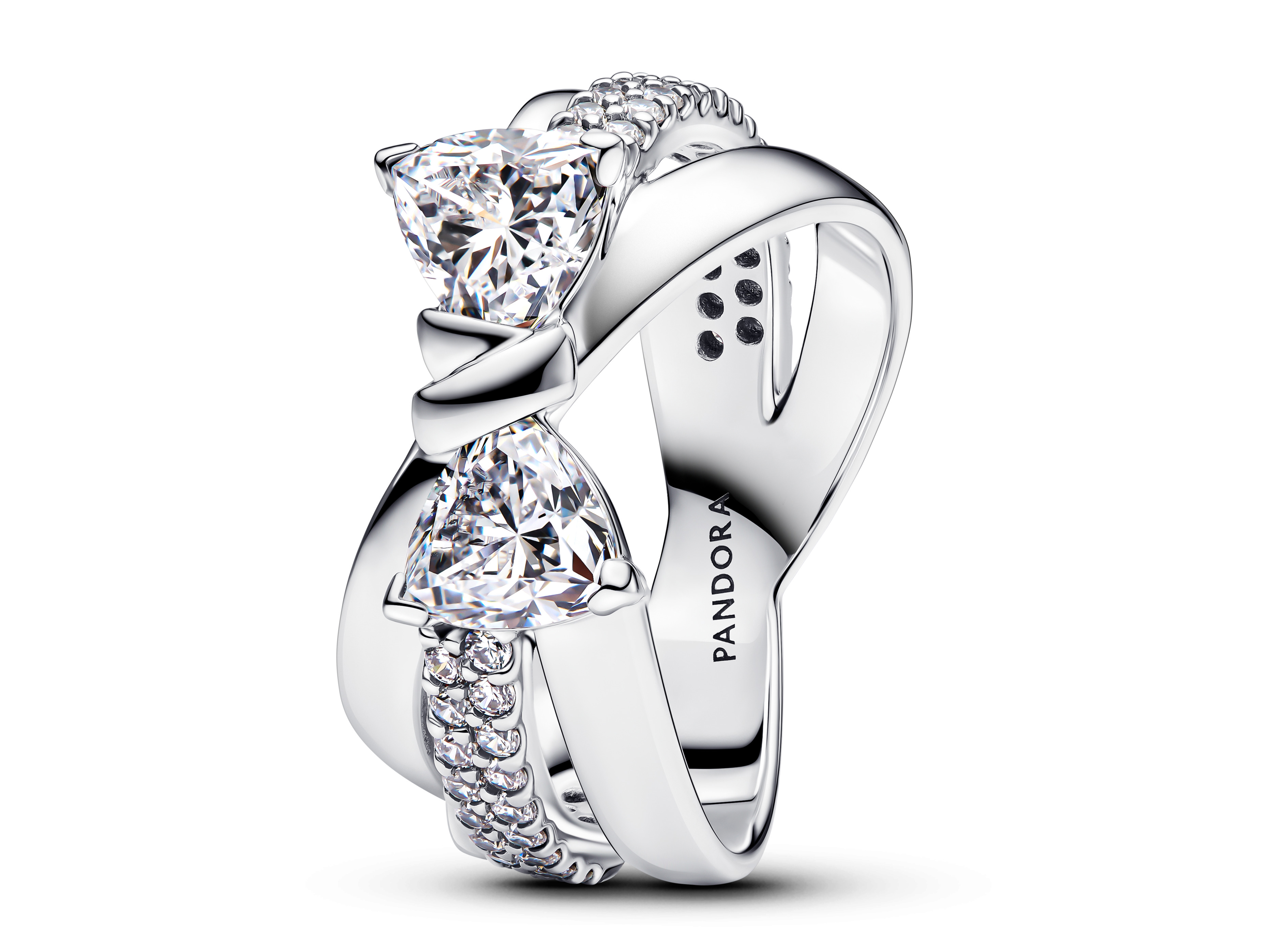 Pandora 193553C01-60 Ring aus Silber mit klarem Zirkonia - Gr. 60 Silberner Pandora Ring mit klarem Zirkonia, modisches Design in Form einer Schleife, Größe 48, glänzende Oberflächen und detailreiche Verarbeitung, ideal für besondere Anlässe.