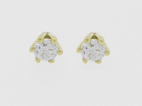 Ohrringe Gold 333 Rund reizend Stecker Zirkonia vom Hersteller Juwelier Harnisch, elegant mit funkelndem Zirkonia, ideal für jeden Anlass.