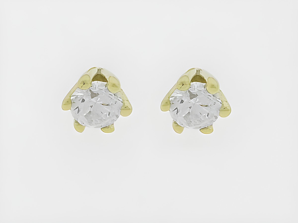 Ohrringe Gold 333 Rund reizend Stecker Zirkonia vom Hersteller Juwelier Harnisch, elegant mit funkelndem Zirkonia, ideal für jeden Anlass.