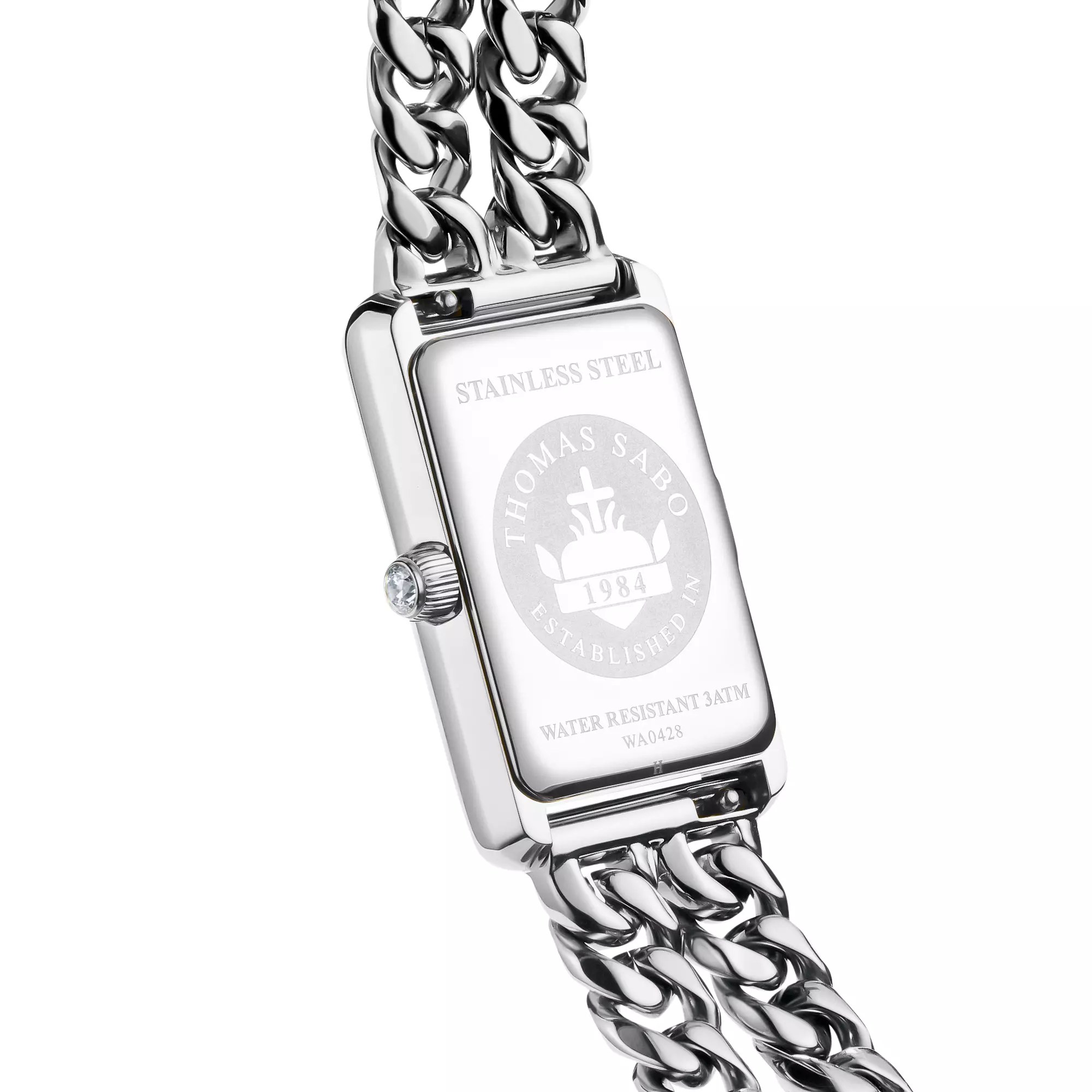 Thomas Sabo Damenuhr Elegance rechteckig silberfarben – Ansicht 2