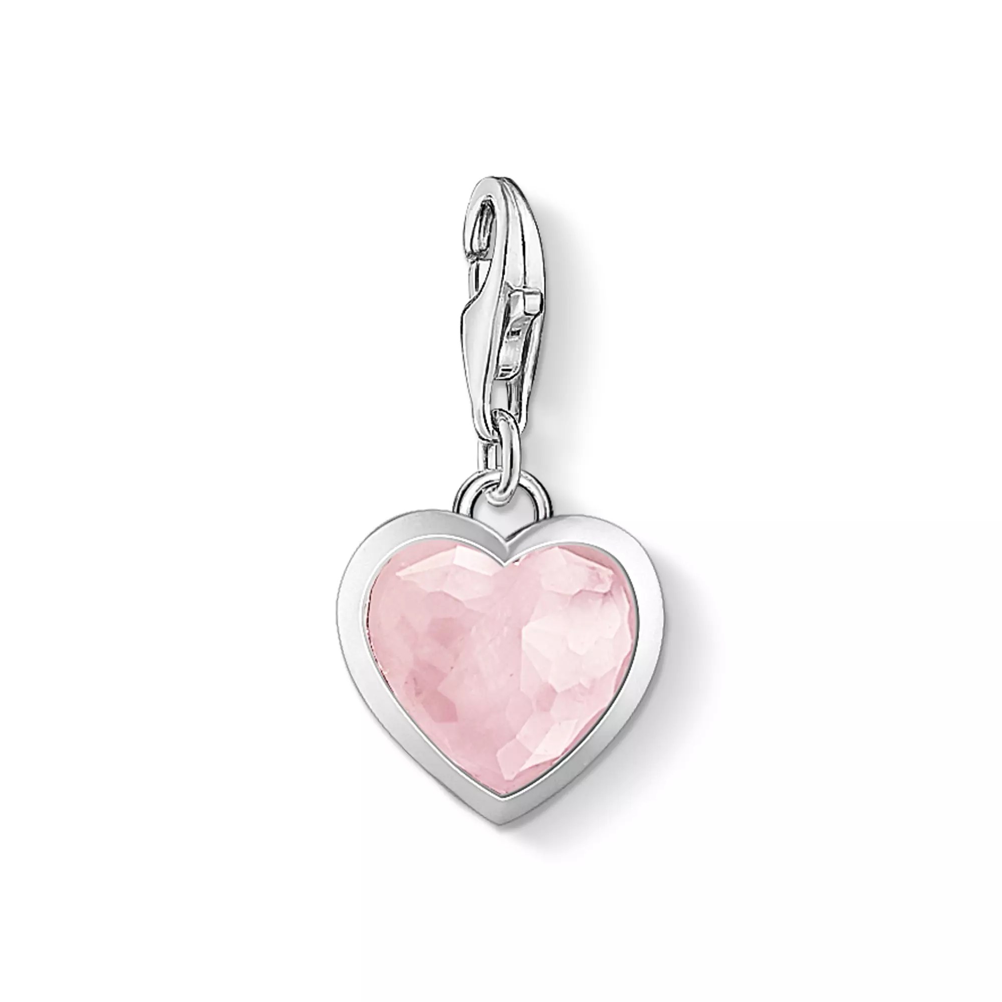 Thomas Sabo Charm - Herz - Silber - Rosenquarz - pink