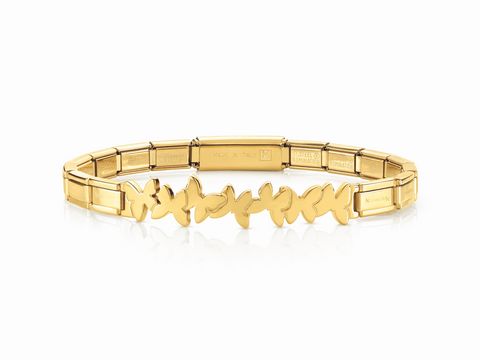 Trendsetter 021111 003 Armband aus Gelbgold mit Schmetterlingen, Hersteller Nomination, Schmuckstück hat eine Länge von 18 cm und ist elegant verarbeitet. Ideal für modebewusste Träger.
