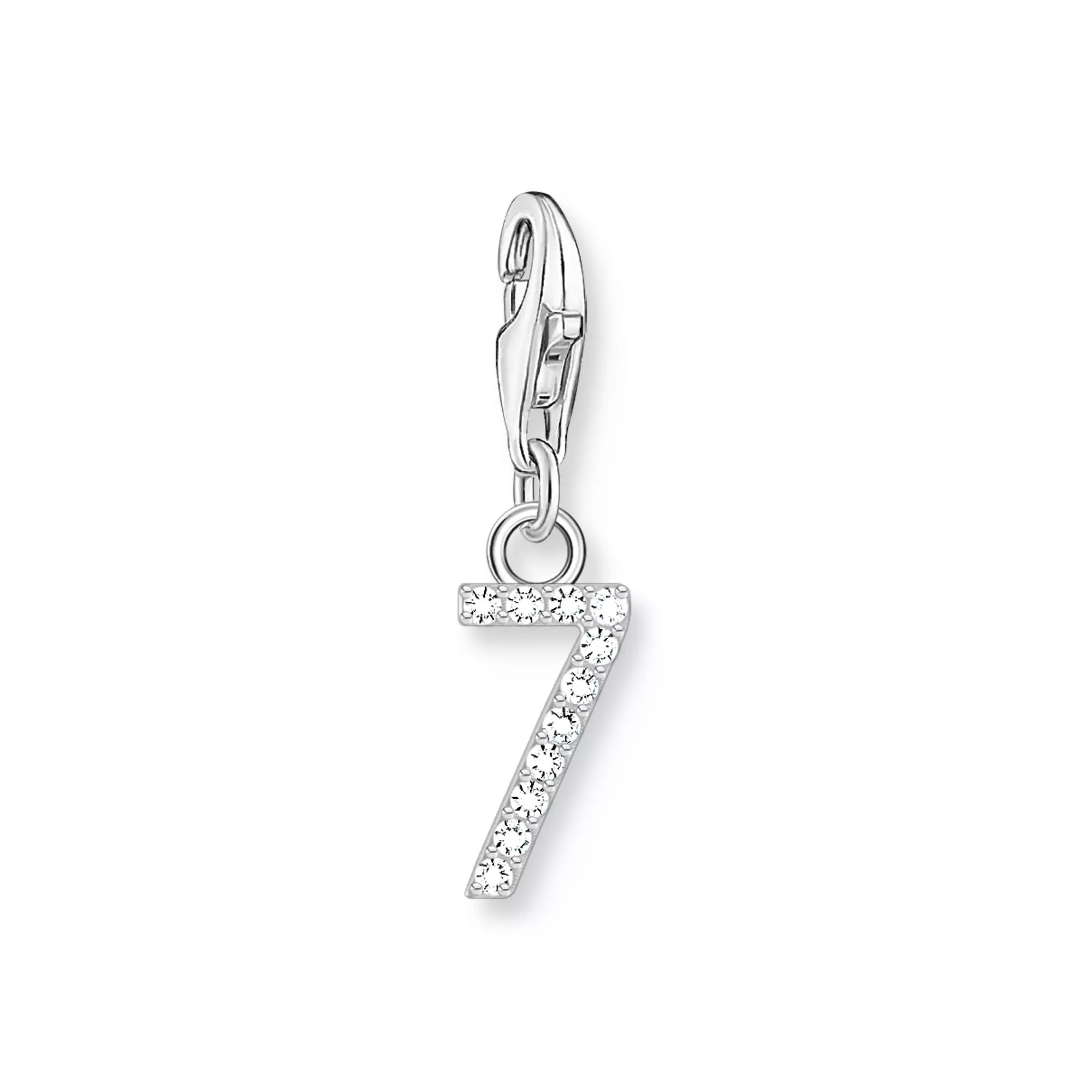 Thomas Sabo Charm-Anhänger - Zahl 7 - Silber & Zirkonia