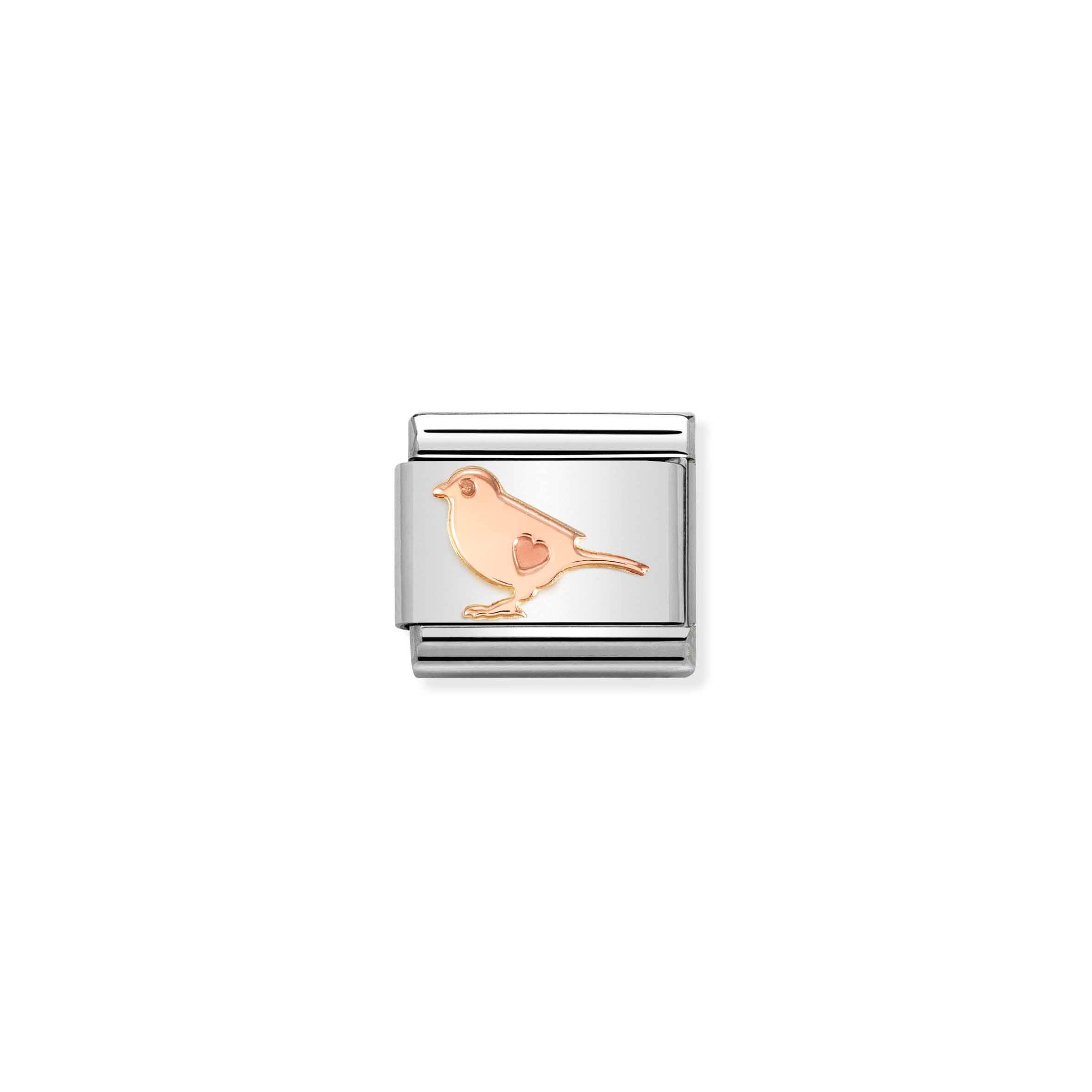 Nomination Composable Classic Charm Vogel - Edelstahl, Gold 375 Roségold