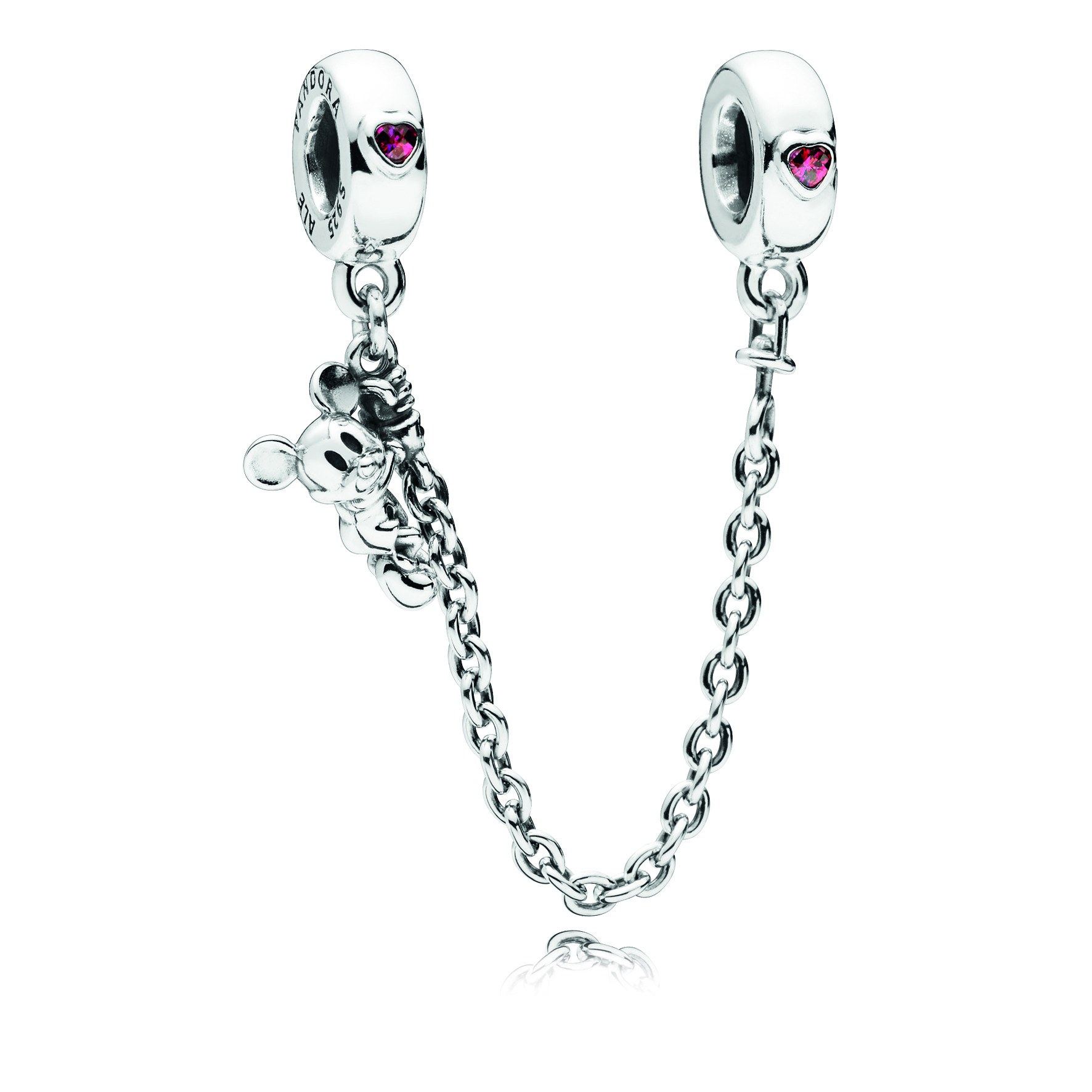 PANDORA Disney Mickey Silber Sicherheitskette mit Zirkonia 5 cm