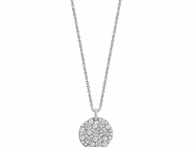 Xenox Sterling Silber Kette XS6093 mit einer Länge von 40-45 cm, CLASSIC CIRCLE Design mit funkelndem Anhänger aus Zirkonia, elegant und zeitlos. Ideal für den Alltag oder besondere Anlässe.
