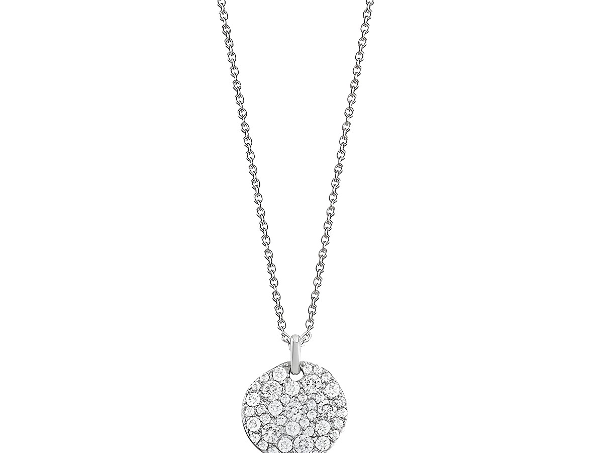 Xenox Sterling Silber Kette XS6093 mit einer Länge von 40-45 cm, CLASSIC CIRCLE Design mit funkelndem Anhänger aus Zirkonia, elegant und zeitlos. Ideal für den Alltag oder besondere Anlässe.