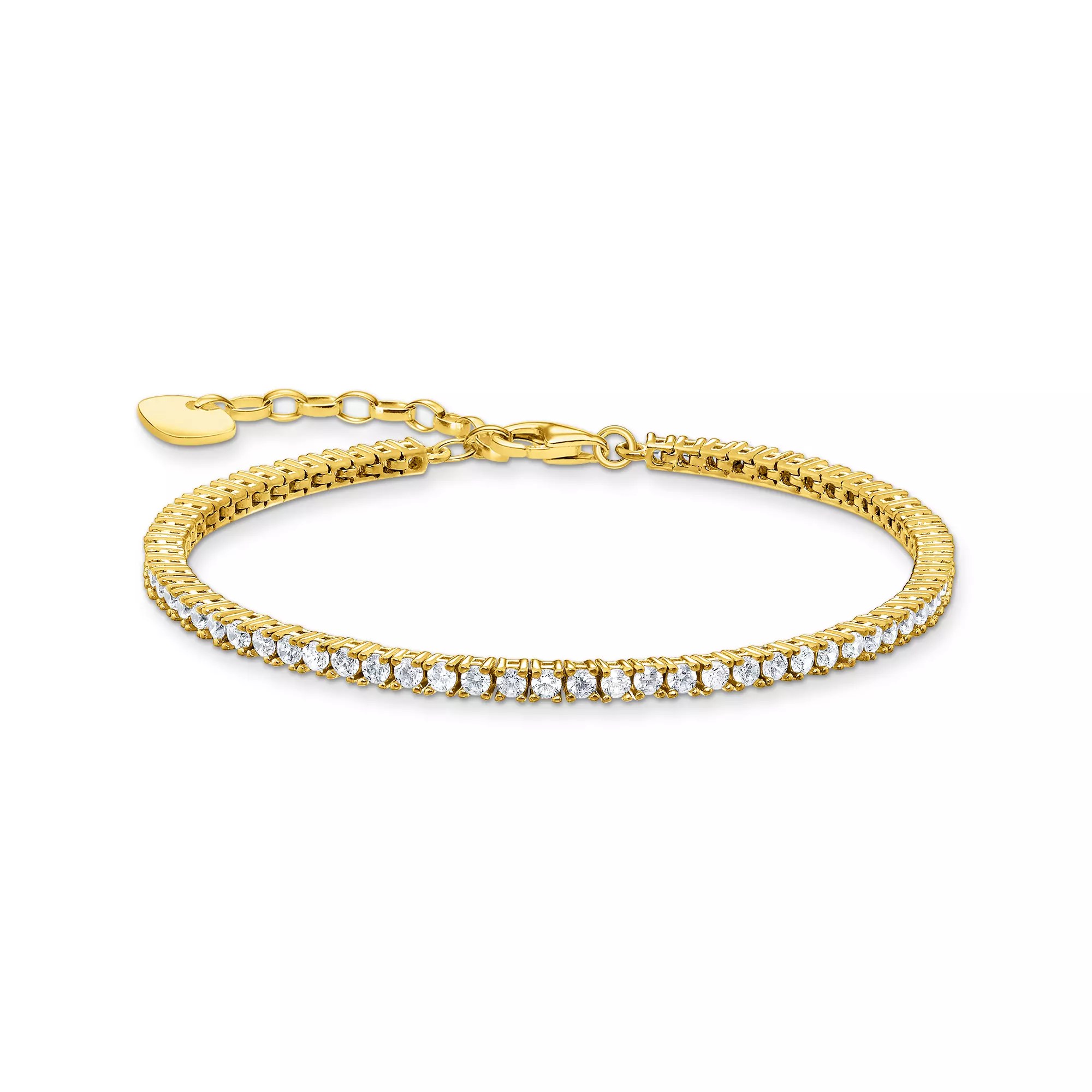 Thomas Sabo Armband Sterling Silber - vergoldet Gelbgold + Zirkonia weiß - 19 cm