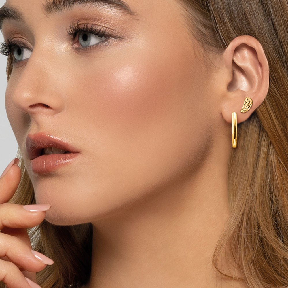 Engelsrufer BASIC Creole Lisa - Gelbgold vergoldet auf Silber 24 mm – Ansicht 4
