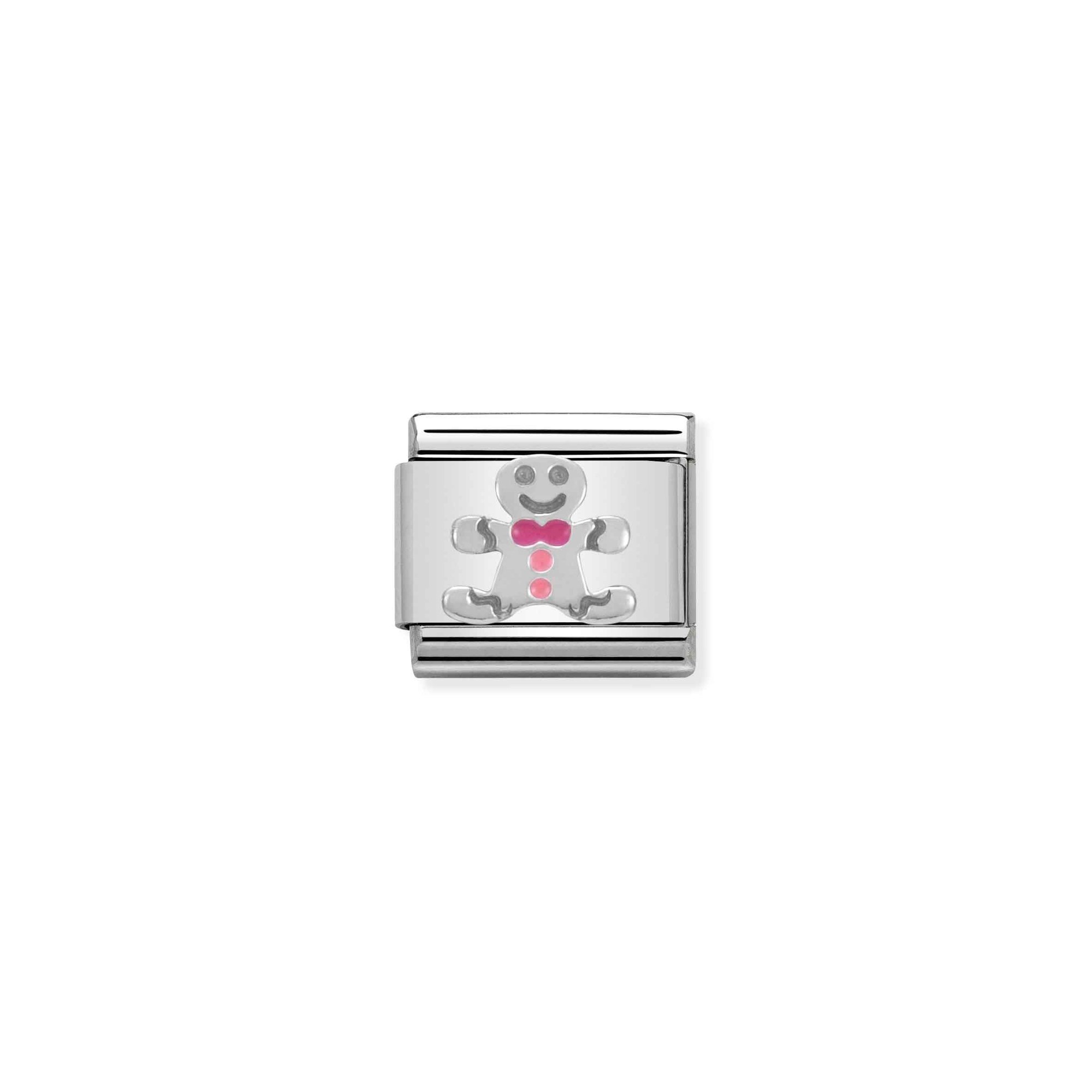 Nomination Composable Classic Charm Lebkuchenmännchen - Edelstahl, Silber 925, Emaille