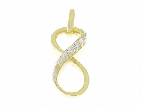 Anhänger Unendlichkeit in Silber mit Zirkonia, Symbol für Ewigkeit, hergestellt von Juwelier Harnisch, elegantes und zeitloses Design.