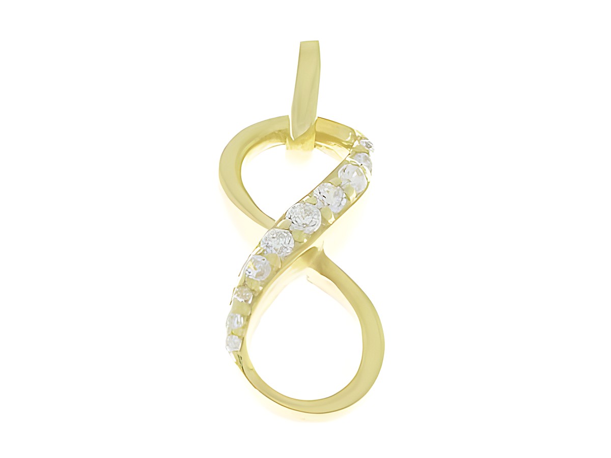 Anhänger Unendlichkeit in Silber mit Zirkonia, Symbol für Ewigkeit, hergestellt von Juwelier Harnisch, elegantes und zeitloses Design.