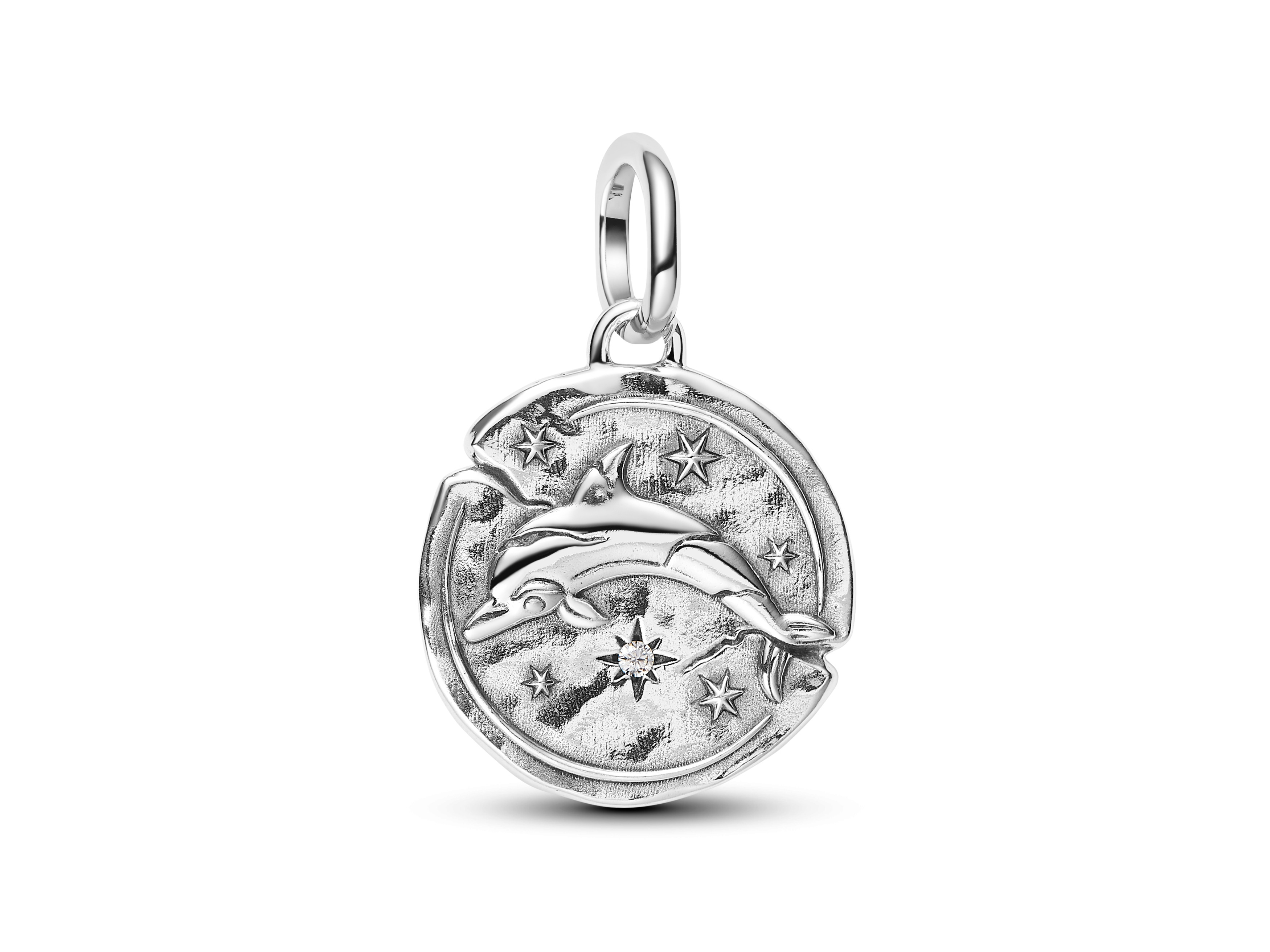 Pandora ME 794807C01 - Delfin Medaillon-Charm - Sterling Silber - Zirkonia - 16,1 mm