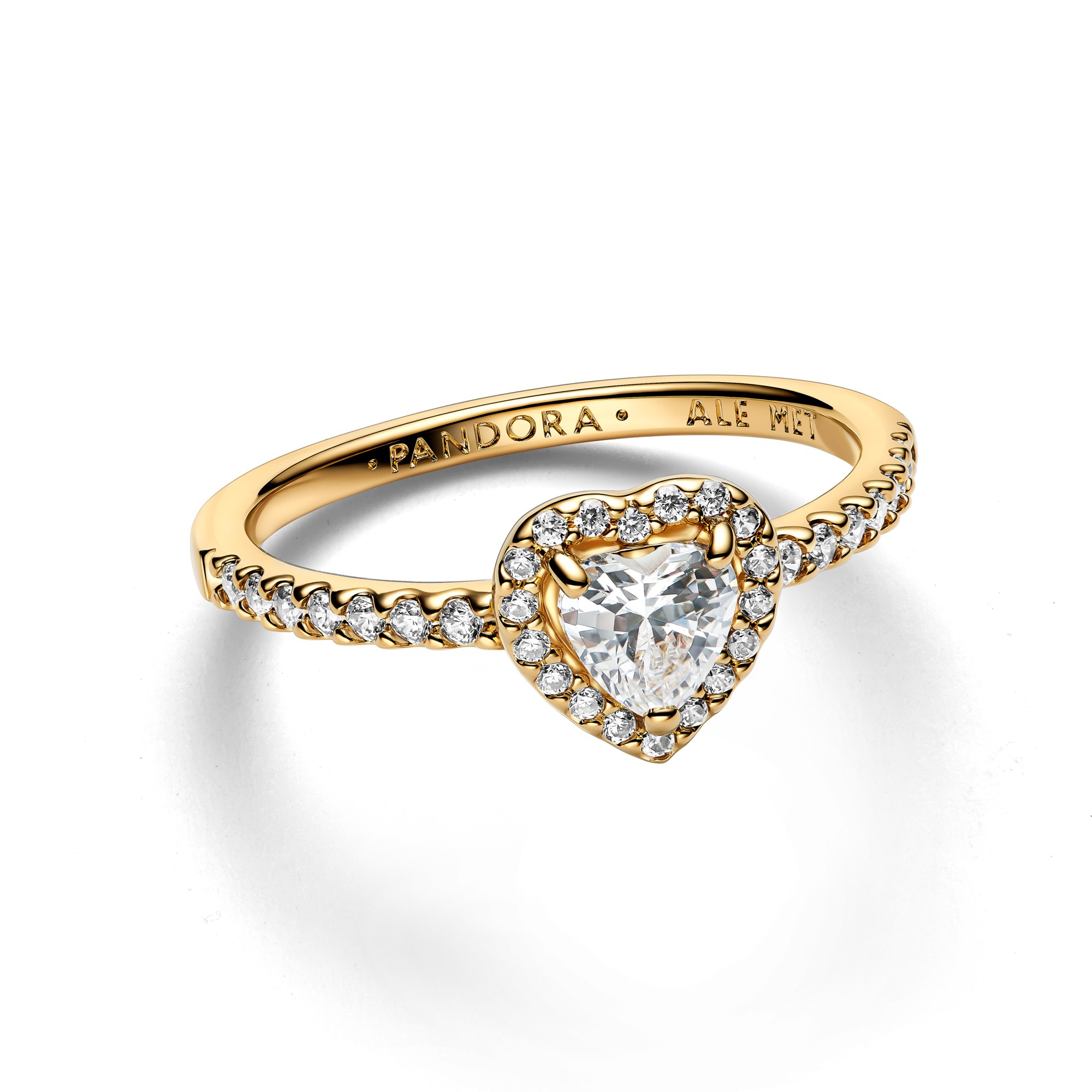 Pandora Ring - Herz - Gelbgold Vergoldung - Zirkonia – Ansicht 3