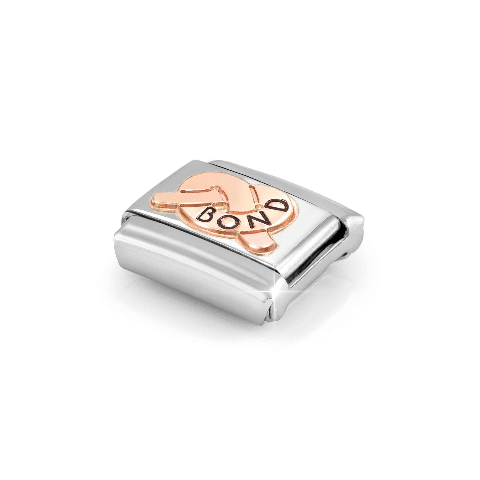 Nomination Composable Classic Charm Knoten BOND - Edelstahl, Gold 375 Roségold – Ansicht 4