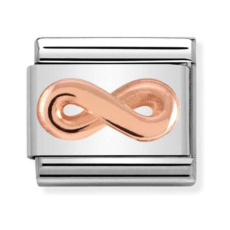 Nomination Composable Classic Charm Unendlichkeit - Edelstahl, Gold 375 Roségold