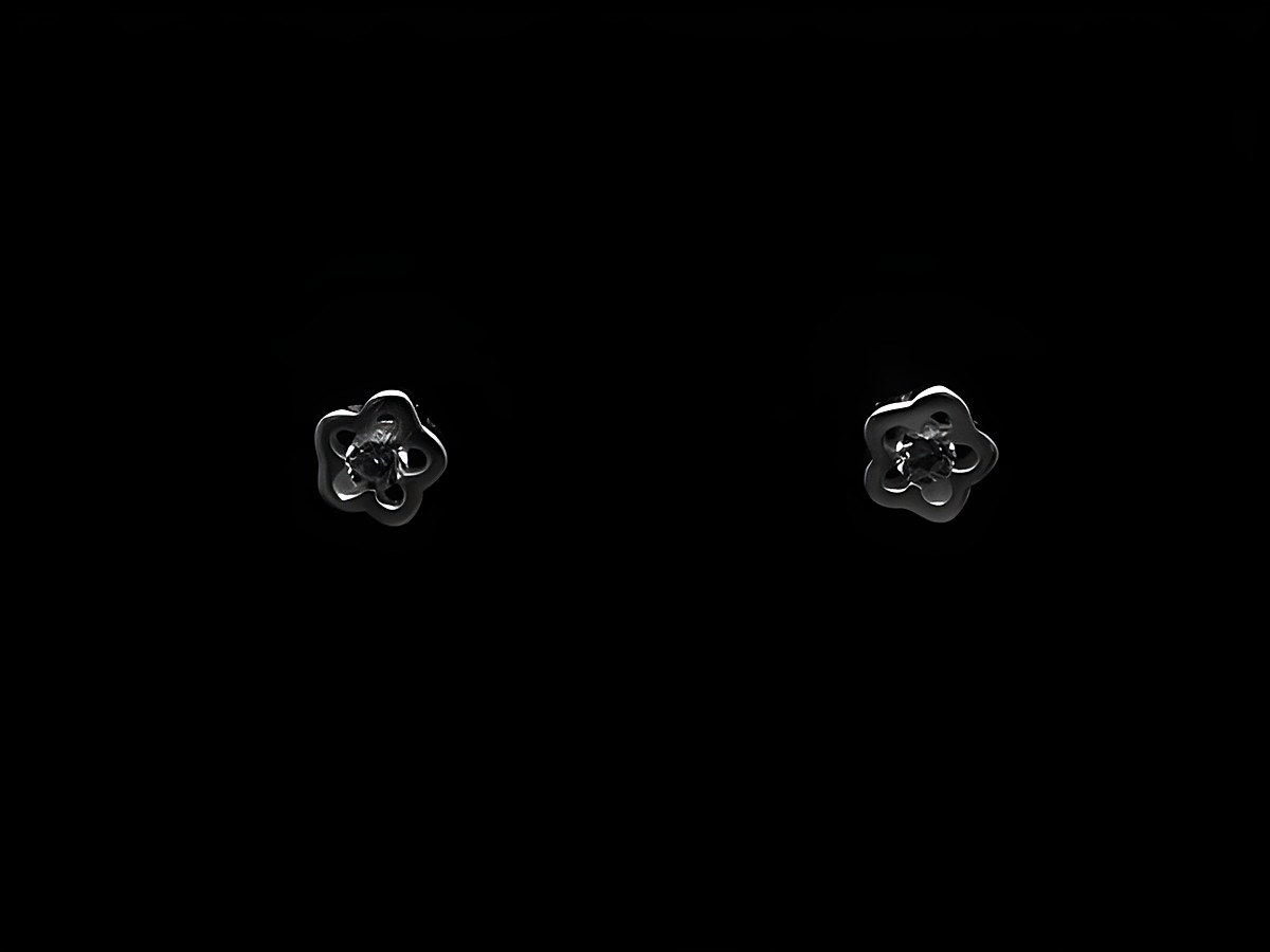 Ohrringe Blümchen 925 Sterling Silber niedlich Zirkonia von Juwelier Harnisch, zierliche Blumenform mit funkelndem Zirkonia in der Mitte, ideal für einen femininen Look.