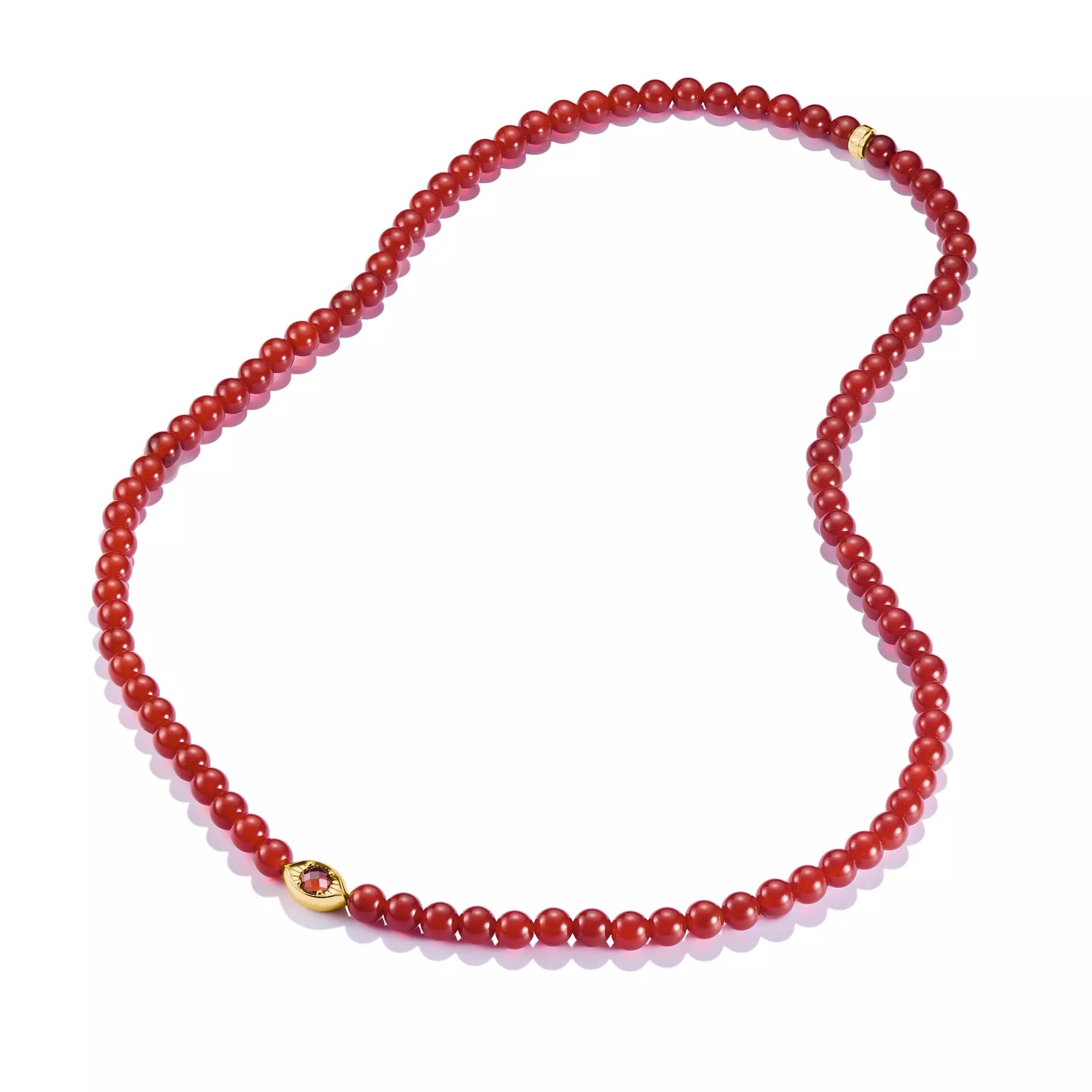 Thomas Sabo ELYNDRA Kette 55 cm - 750/- Gold auf Silber & Zirkonia - Rot – Ansicht 3