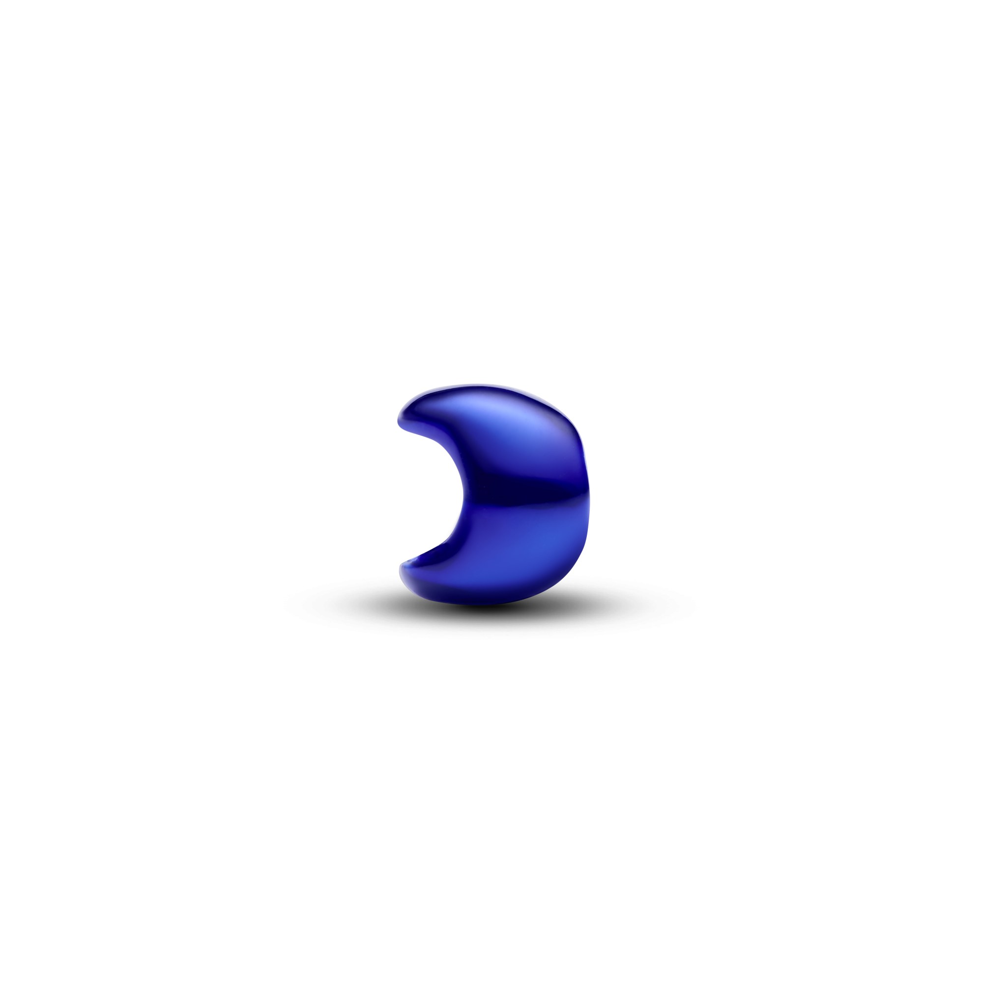 Pandora Blauer Mond Mini-Charm - Sterling Silber - Emaille Blau – Ansicht 2