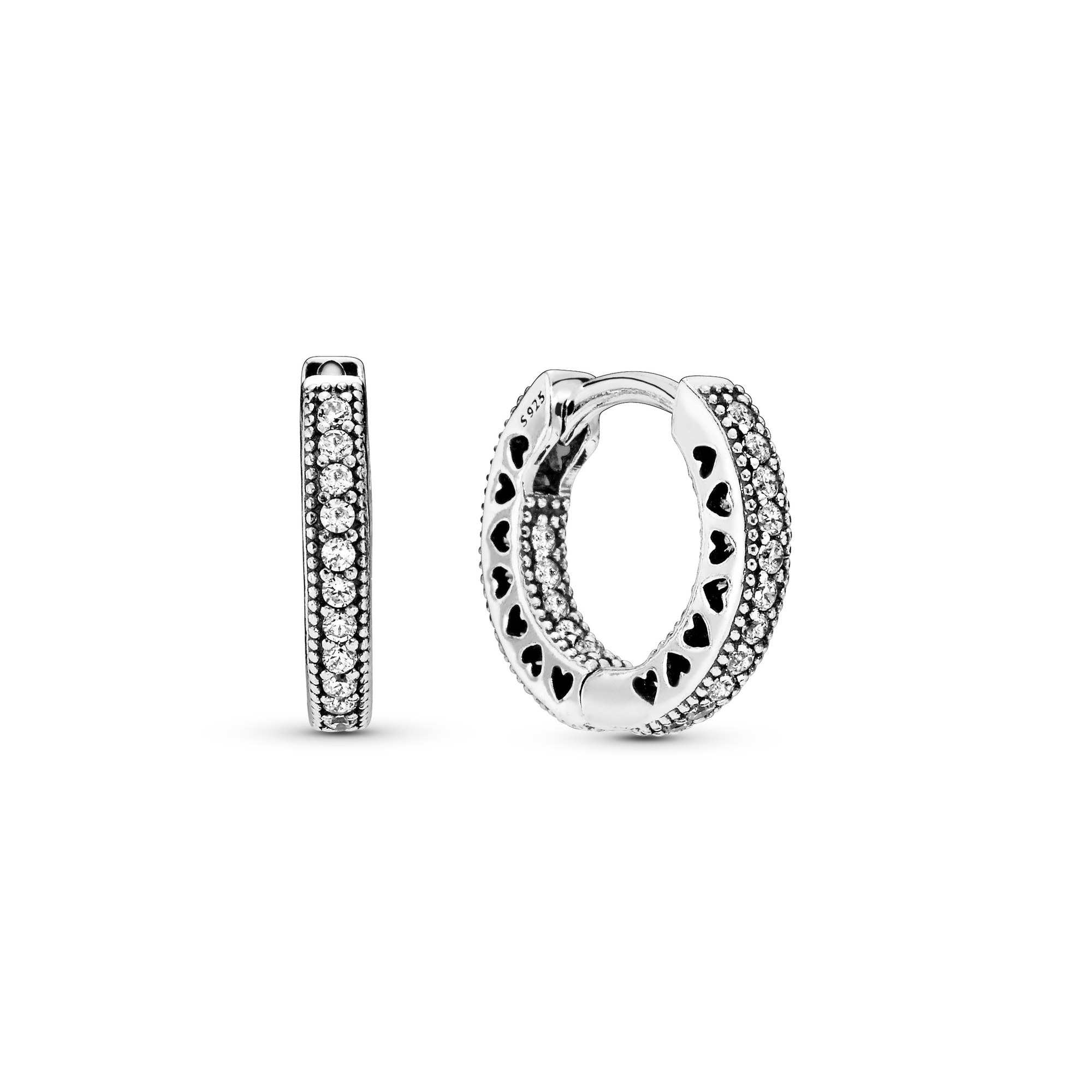 PANDORA - 296317CZ - Unendliche Herzen Kreolen - Creolen - Silber