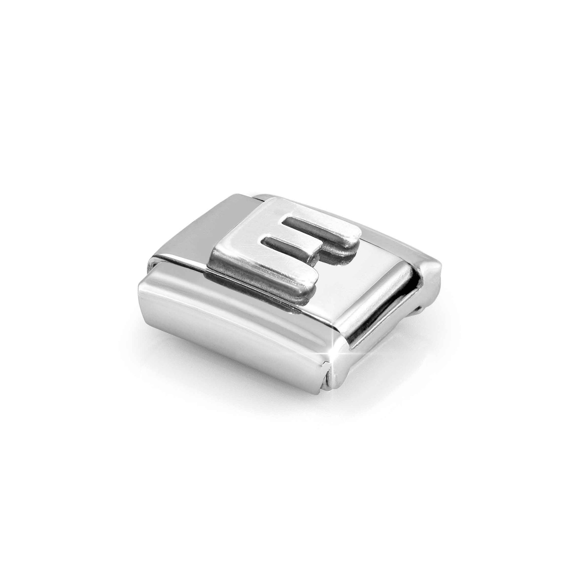 Nomination Composable Classic Charm Buchstabe E - Edelstahl, Sterling Silber oxidiert – Ansicht 4